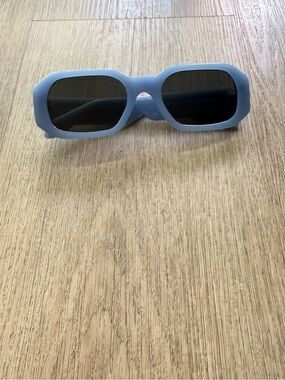 quay australia hyped up blue square retro y2k geometric sunglasses eyewear NEW